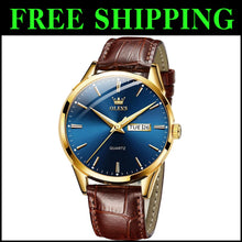 Load image into Gallery viewer, Fashionable Men's Luminous Quartz Watch - Waterproof Brown Leather Gift Edition