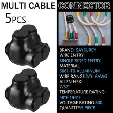 Load image into Gallery viewer, Compact 2-6 AWG Insulated Wire Splice Connectors - 5 Pack for Professionals