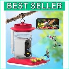 Load image into Gallery viewer, Ultimate Hummingbird Feeder with 4K Camera—AI Species Identifier &amp; Notifications