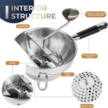 Load image into Gallery viewer, Durable Stainless Steel Food Mill with Three Milling Discs &amp; Non-Slip Design