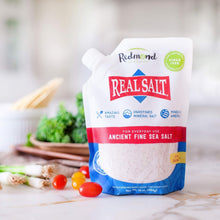 Load image into Gallery viewer, 16 Oz Pouch 3 Pack - Real Salt, Unrefined Mineral Sea Salt with Trace Nutrients