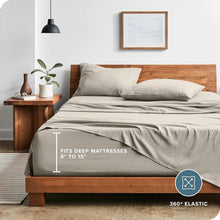 Load image into Gallery viewer, Luxury King Sheet Set - 1800 Ultra-Soft Microfiber, Deep Pockets, Fog Color