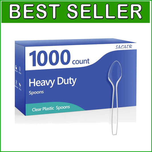 Crystal Clear Disposable Spoons Bulk – 1000 Heavy Duty & Stylish Options
