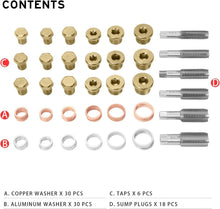 Load image into Gallery viewer, Universal Oil Drain Plug Thread Repair Kit - 84 Pieces for M13 M15 M17 M20 M22