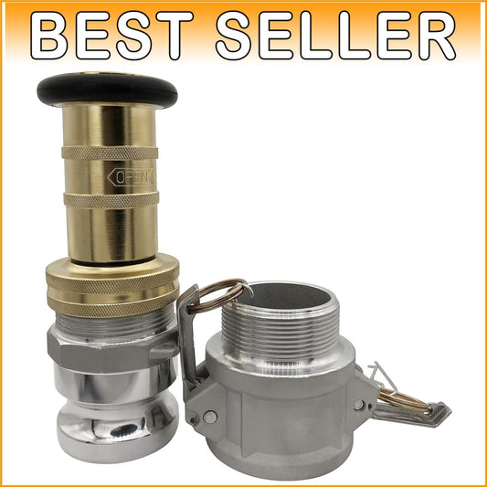 Industrial Brass & Aluminum 2" Fire Hose Nozzle with Constant Flow Capability