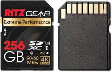 Load image into Gallery viewer, High-Speed 256GB SD Card for 4K Videos, Waterproof &amp; Shockproof Protection