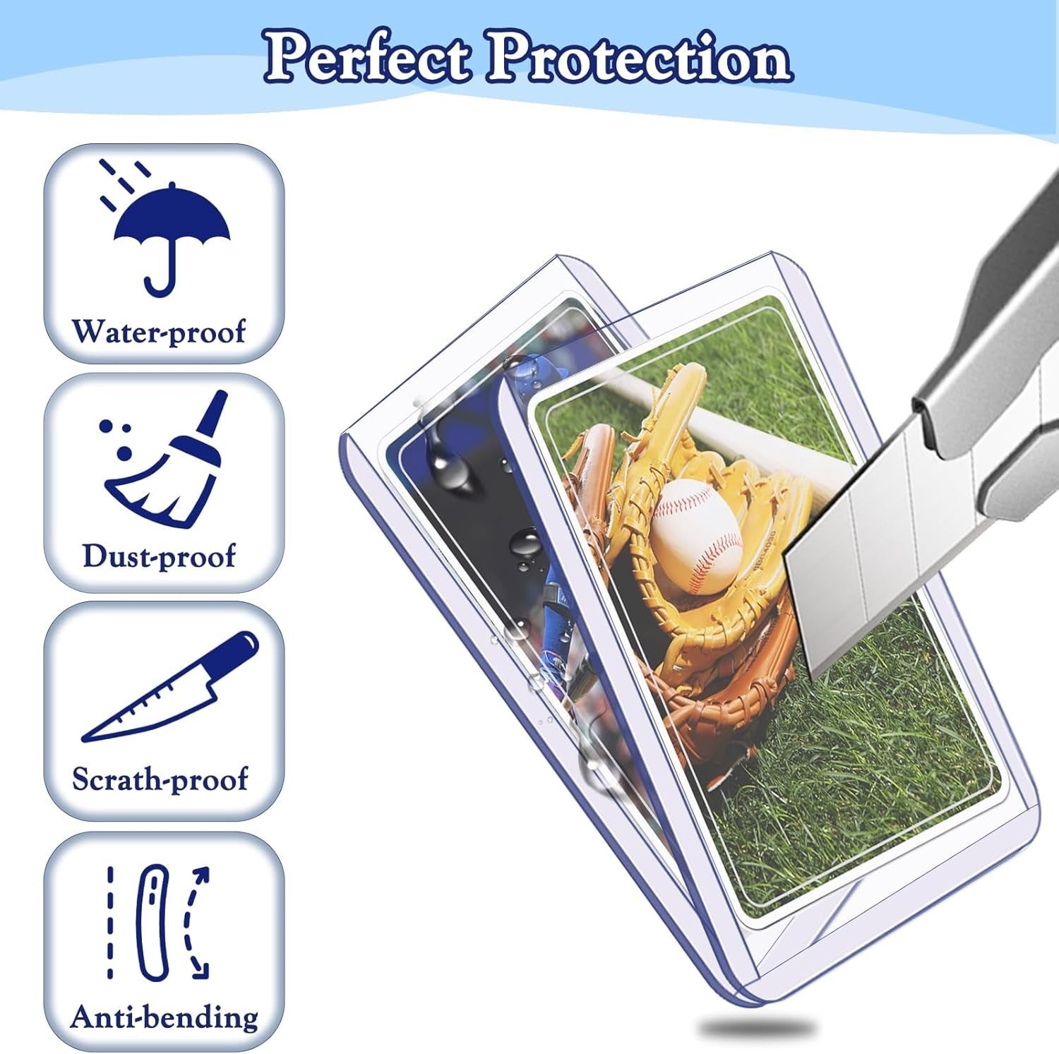 Durable Hard Plastic Toploaders - 1000 Clear Sleeves for Standard Trading Cards