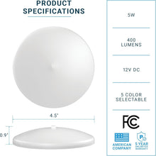 Load image into Gallery viewer, Modern Dimmable LED Dome Lighting - 5CCT, Quick Install, 6-Pack for RVs and More