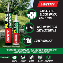 Load image into Gallery viewer, Versatile PL500 Landscape Block Adhesive for Cold Weather Applications, 10 fl oz