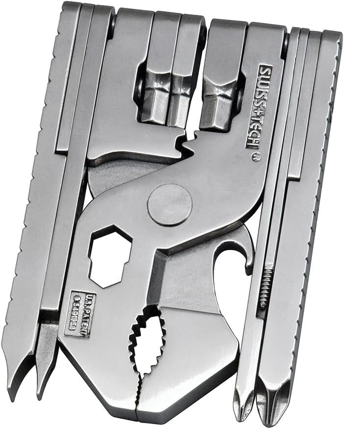 Compact 22-in-1 Pocket Multi-Tool Kit - Stainless Steel with Easy Carry Design