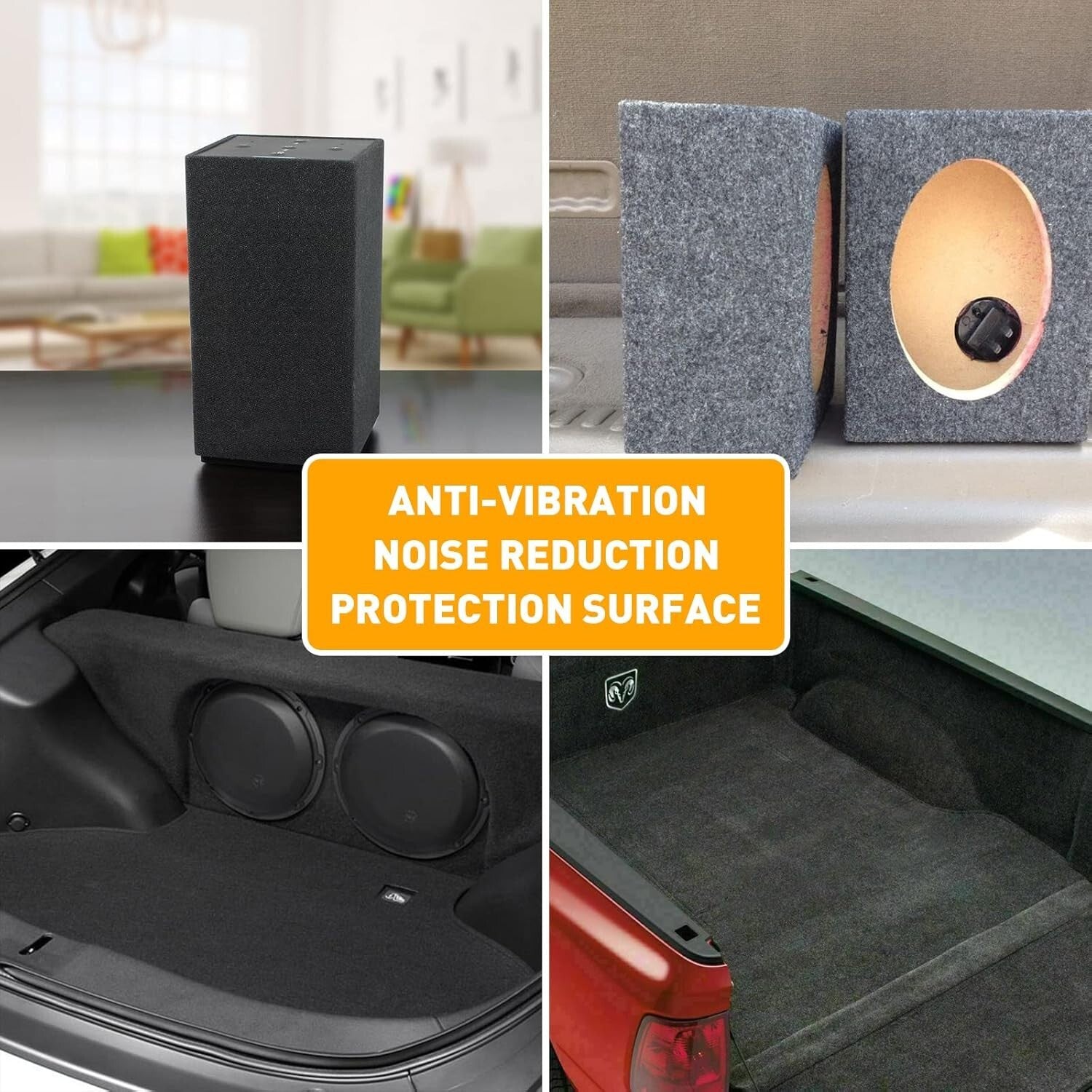 78x90 Inch Black Automotive Carpet - Heavy-Duty and Flexible for RVs and Trucks