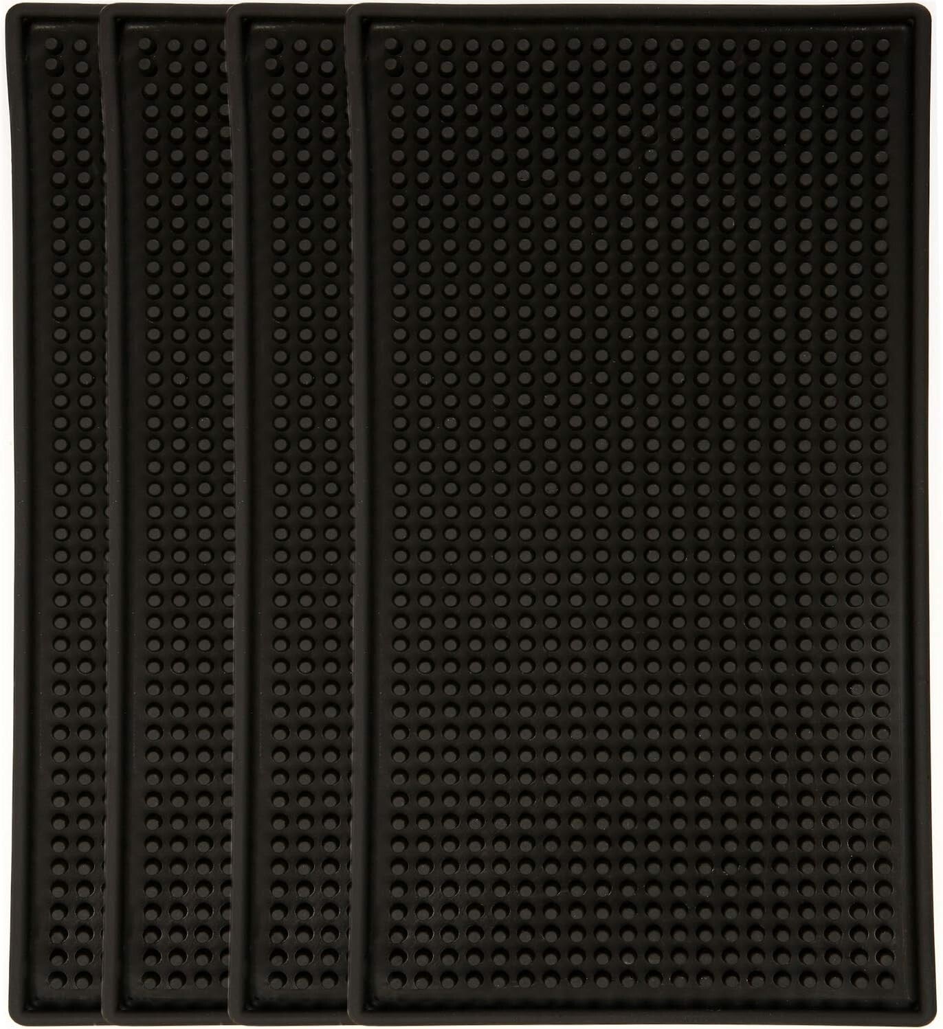Heavy Duty 12x6 Inch Bar Mats, Non-Slip Rubber - Ideal for Bartenders & Tables
