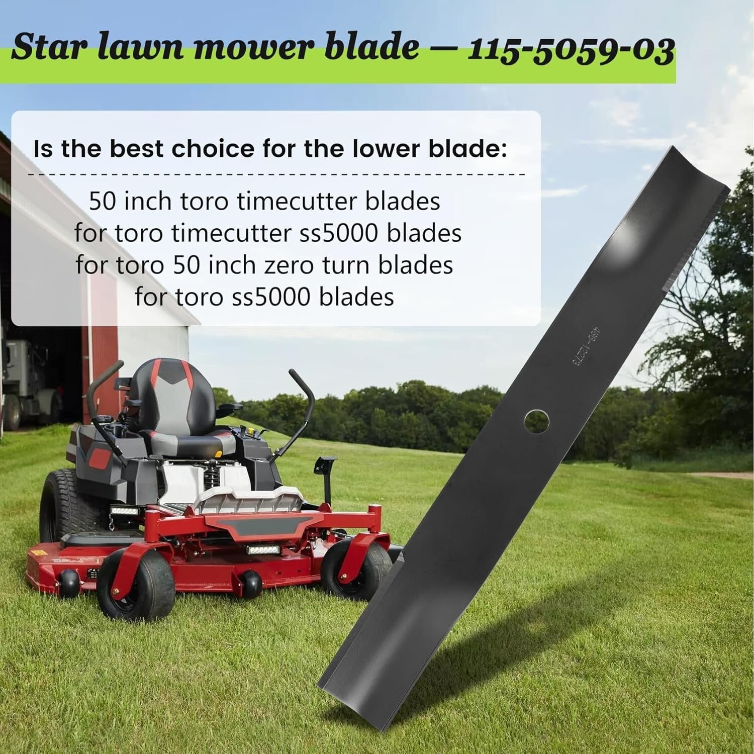 115-5059-03 Toro Mower Blades Set: Ultra-Durable, 50 Inch Lawn Care Essentials