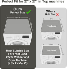 Load image into Gallery viewer, Versatile Non-Slip Washer/Dryer Top Mats - Waterproof 2-Pack 26"x26" Dark Gray