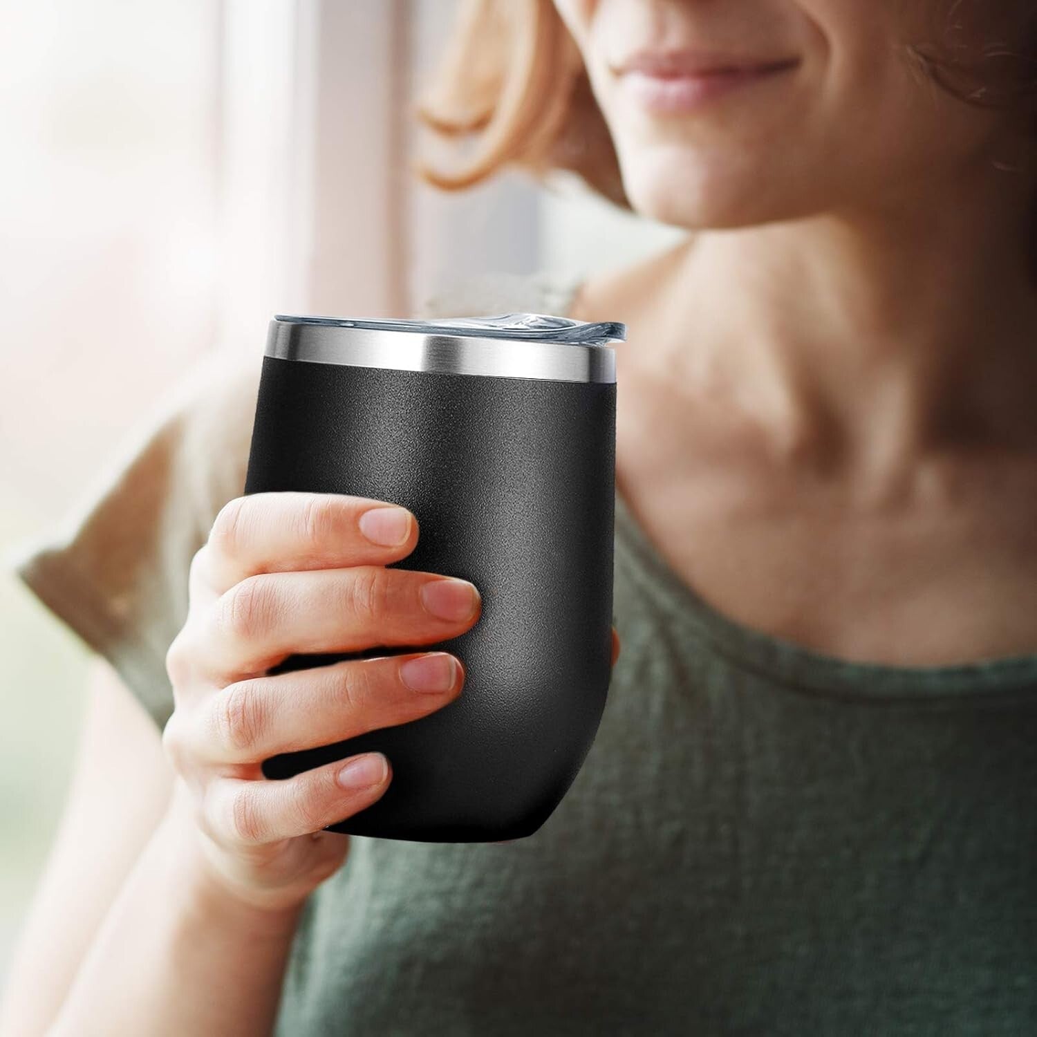 12oz Double Wall Vacuum Insulated Tumblers - Perfect for Wine & Coffee Lovers