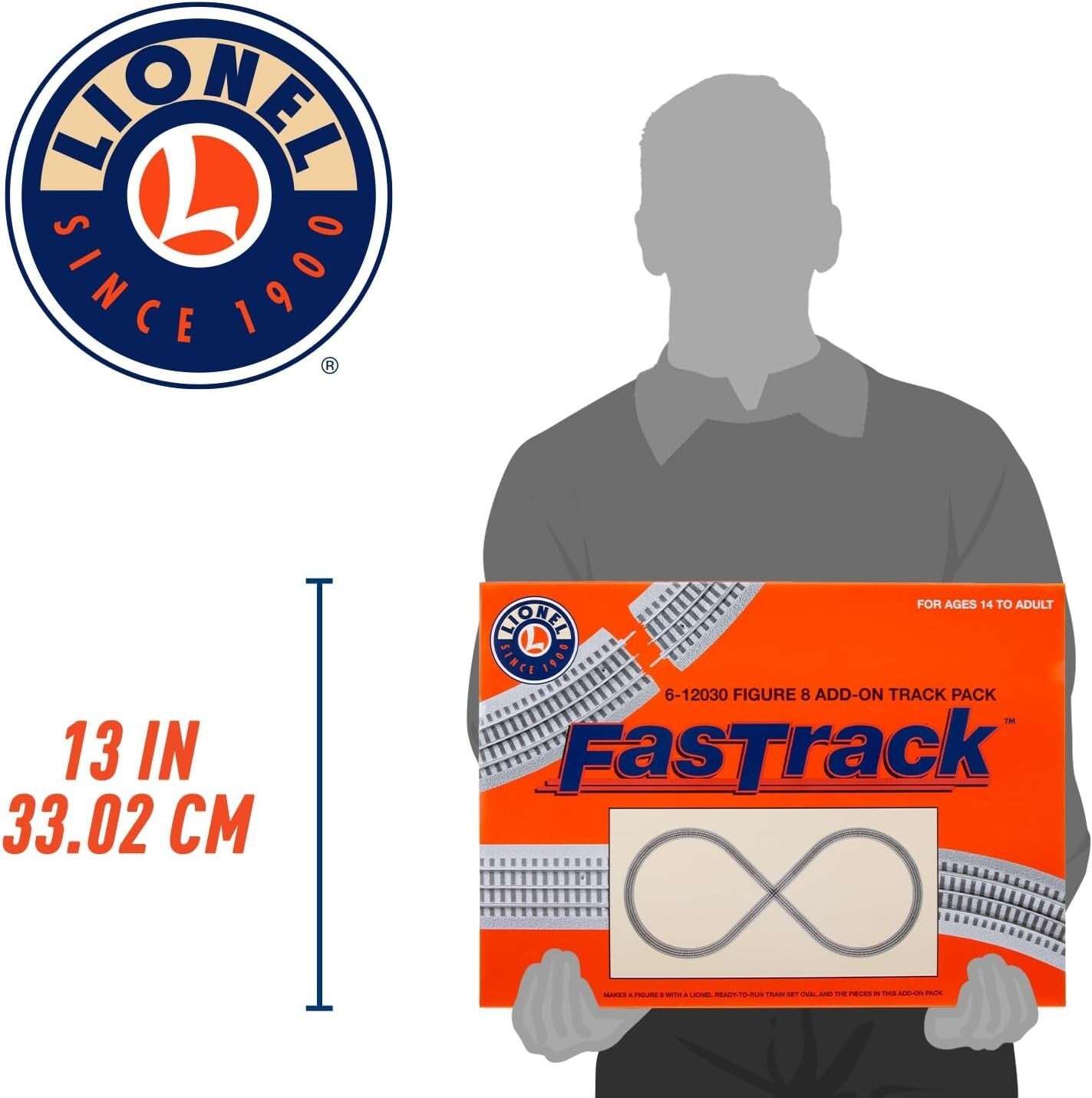 FasTrack Figure-8 Add-On Track Pack for O Gauge Train Layouts - Easy Assembly