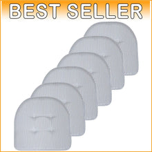 Load image into Gallery viewer, Elegant U-Shaped Memory Foam Seat Cushions - 17" x 16" 6 Pack in Pinstripe Blue