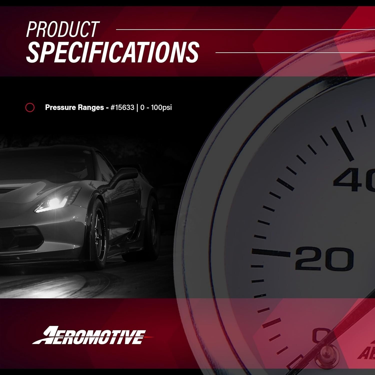 Durable 1.5" Liquid-Filled Fuel Pressure Gauge - 0-100 PSI for High-Performance