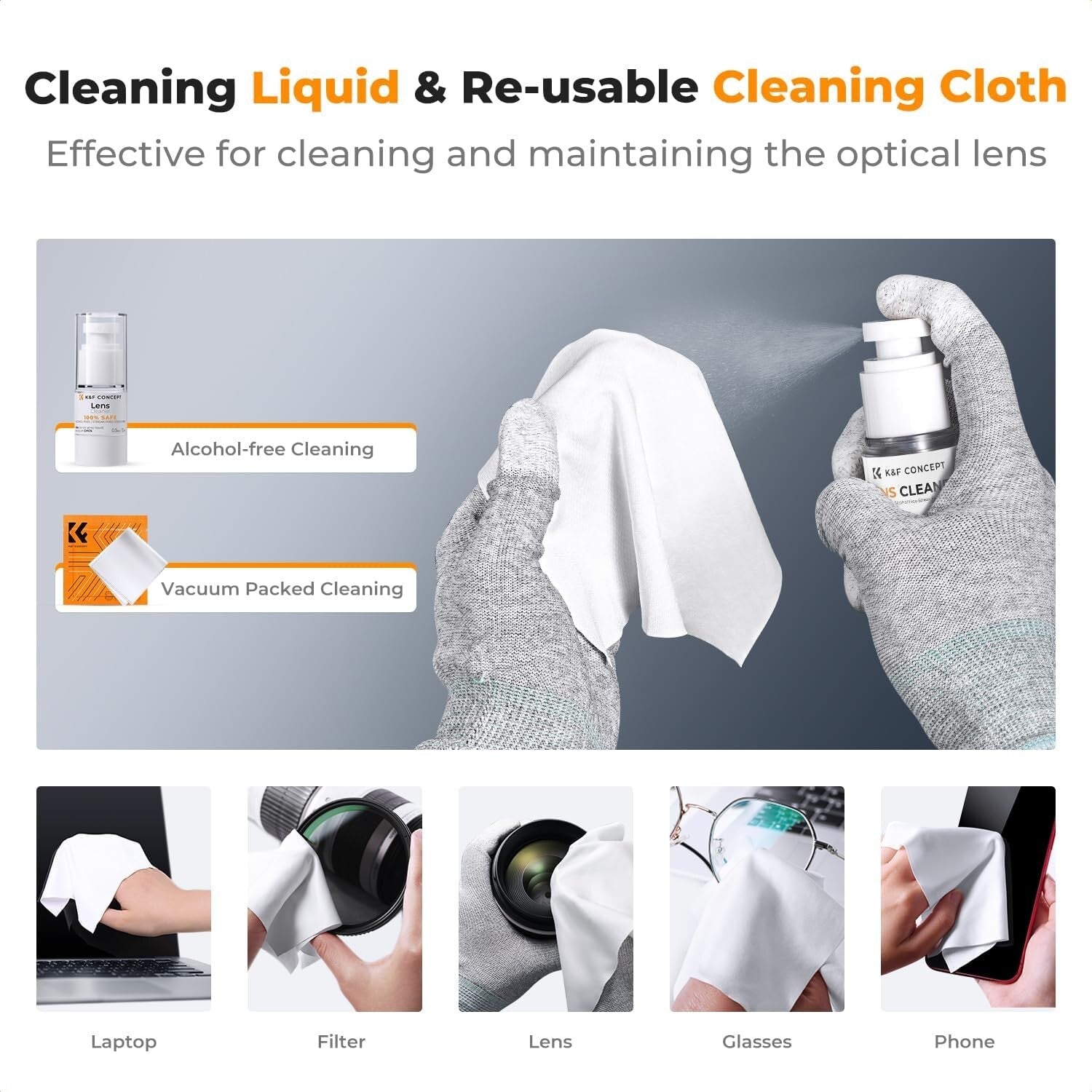 Camera Care Essentials: Complete Lens Cleaning Kit with Sensor Swabs & Gloves