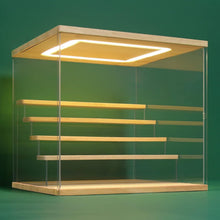 Load image into Gallery viewer, Clear Acrylic Collector's Showcase with LED Light – 12.4 inches, 5-Tier Design