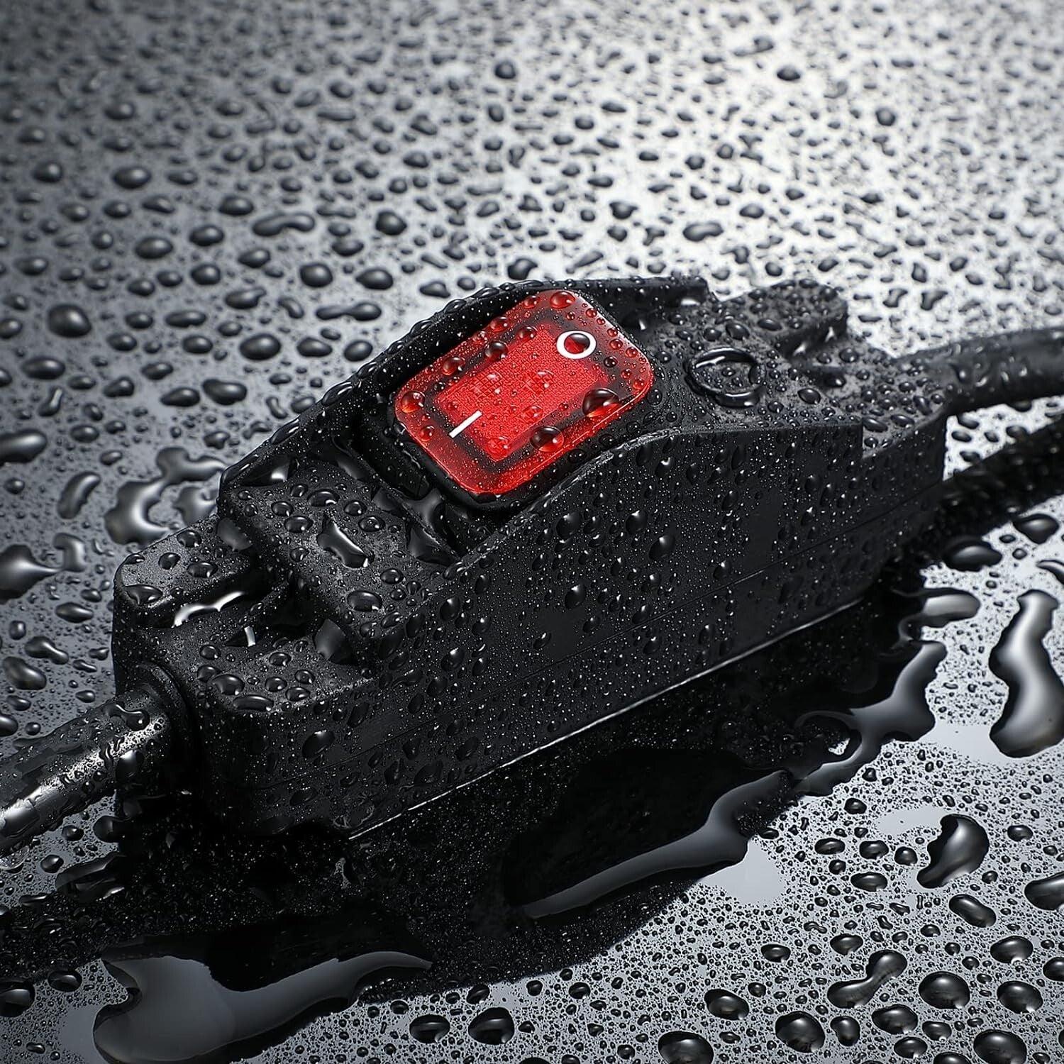 15 Ft Outdoor Waterproof Extension Cord with On/Off Switch, Heavy Duty 125V