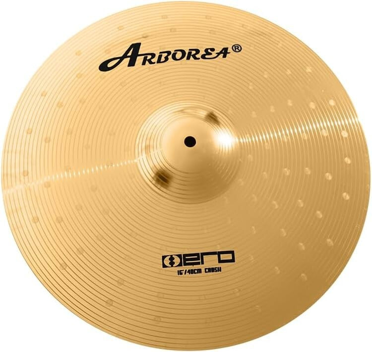 Premium Stainless Steel 8-Pc Cymbal Pack – Includes Hihats, Crash, & Ride