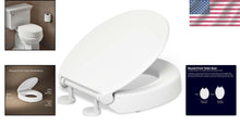 Load image into Gallery viewer, Premium White Round Toilet Seat - Quiet-Close &amp; Quick-Release for Easy Cleaning