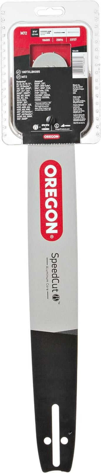 18-Inch Replacement Chainsaw Bar & Chain Combo - Lightweight Iron & Low Kickback