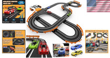 Load image into Gallery viewer, Dual Racing Slot Car Set with Remote Controls and Fast Cars – Fun for All Ages!