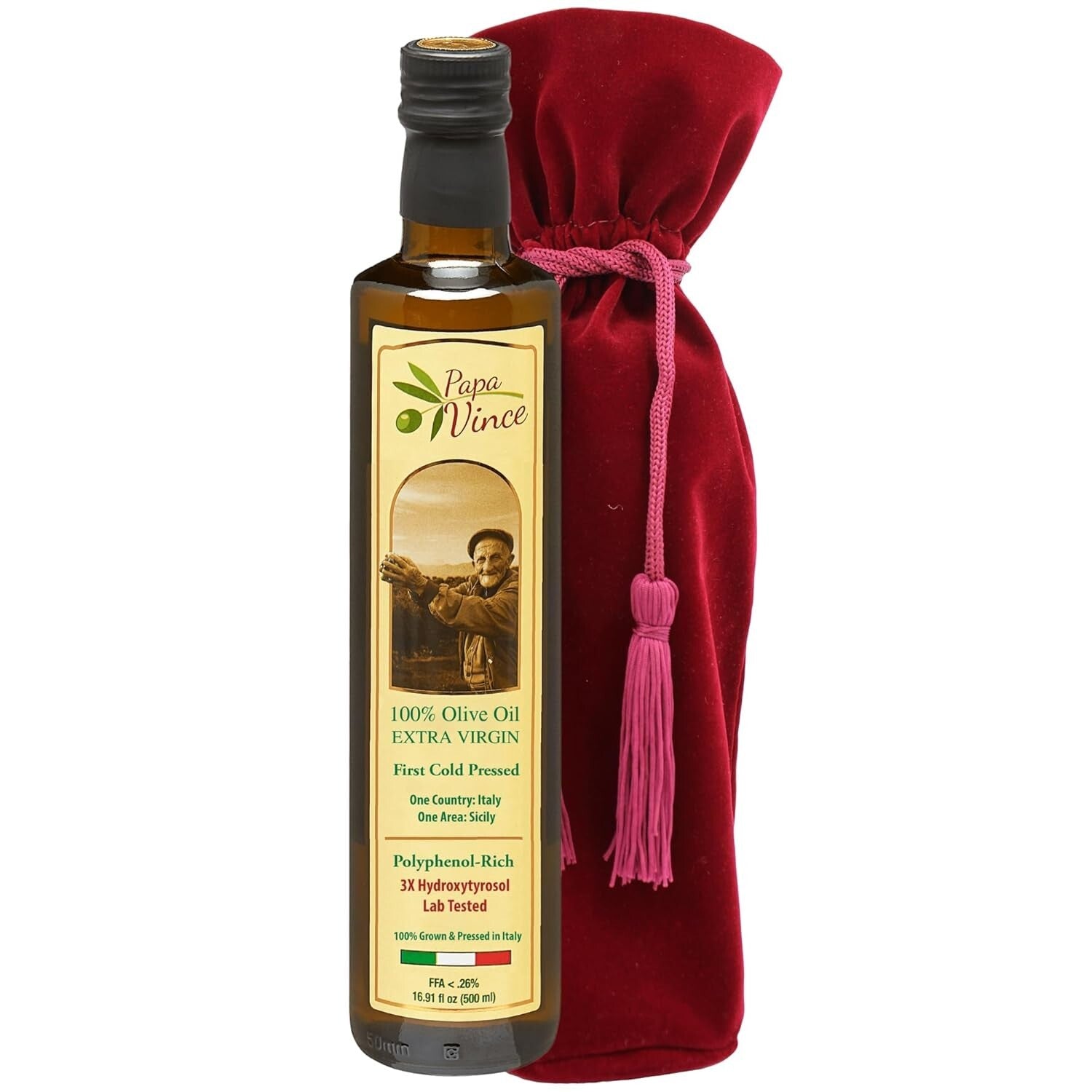 Dec 2023 Premium Extra Virgin Olive Oil - Organic, Small Batch from Sicily Gift