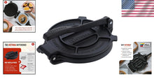 Load image into Gallery viewer, Durable 8-Inch Seasoned Cast Iron Tortilla Press for Authentic Latin Cuisine