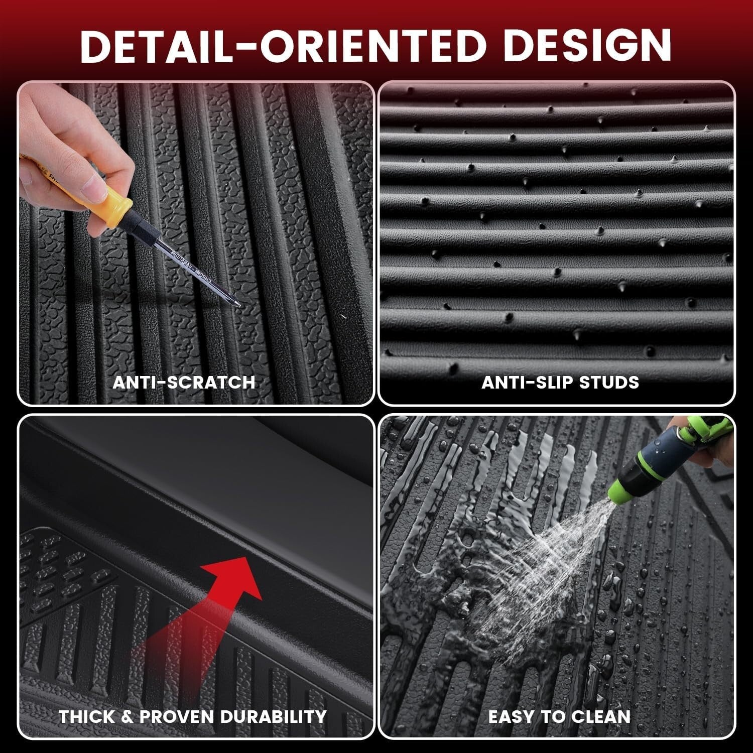 Durable Non-Slip Rubber Mats for Lexus RX 2023-2025 - Odorless TPE Liners