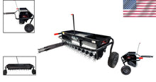 Load image into Gallery viewer, All-Steel 40-Inch Tow Behind Lawn Aerator Spreader with Universal Hitch &amp; Weight