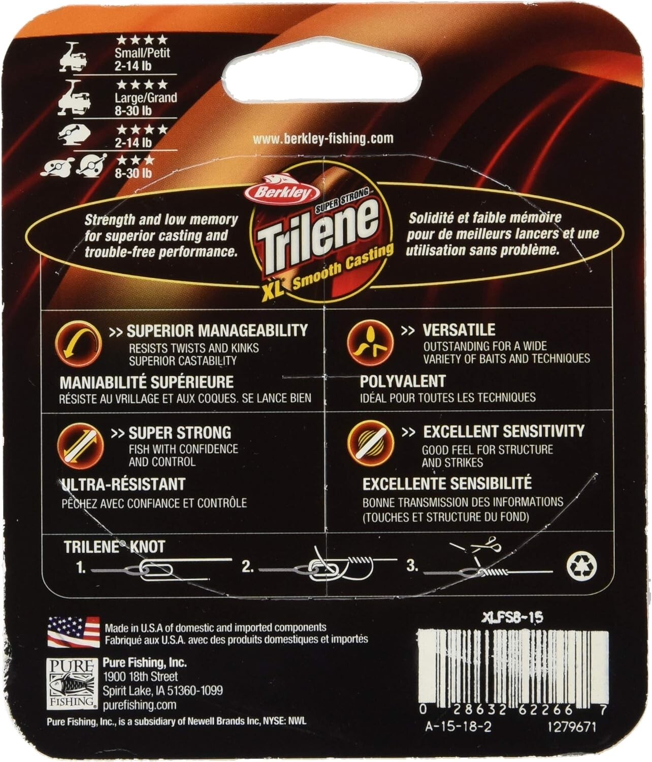 Premium 2lb Test Monofilament Fishing Line - Trilene XL 3000yd for All Anglers