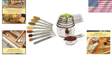 Load image into Gallery viewer, Long Handle Measuring Cups &amp; Spoons Set - 304 Stainless Steel, Dishwasher Safe