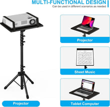 Load image into Gallery viewer, Professional Tripod Stand for Projectors &amp; Laptops - Adjustable 23.5-63.5”