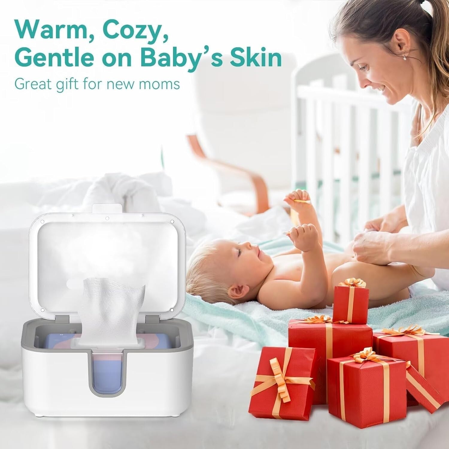 Diaper Wipe Warmer with Three Heating Modes - 100 Wipe Capacity & Easy Use
