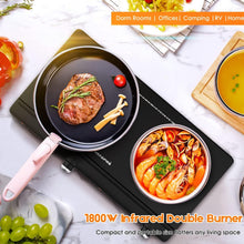 Load image into Gallery viewer, Efficient 2-Burner Portable Electric Cooktop - Safe &amp; Versatile Cooking