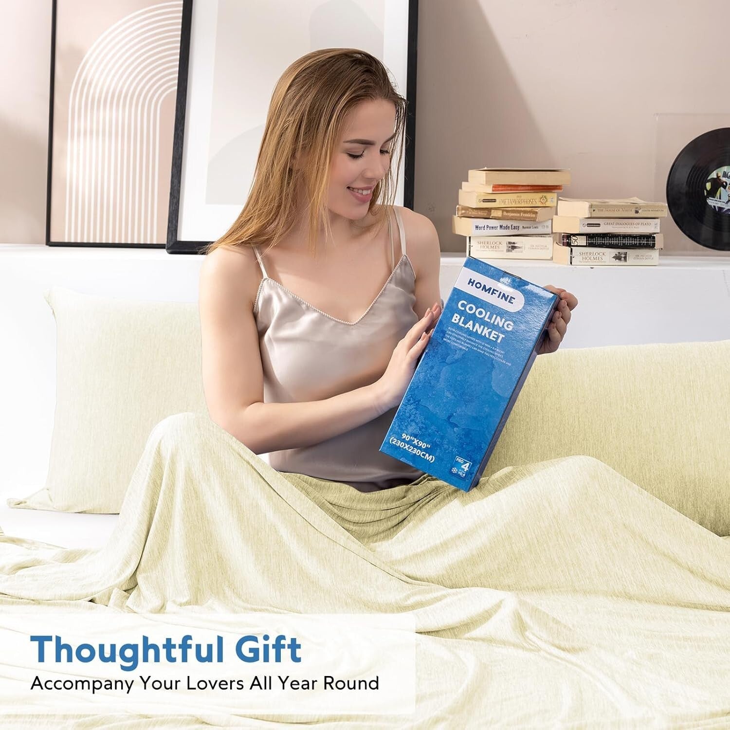 Summer-Ready Cooling Blanket - Stay Cool with Lightweight 90 x 90 Inch Comfort