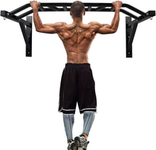Load image into Gallery viewer, Space-Saving Wall-Mounted Pull Up and Dip Station for Ultimate Home Workouts