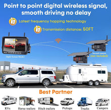 Load image into Gallery viewer, Wireless 7” HD 1080P Solar RV Backup Camera - No Install, Long Battery Life