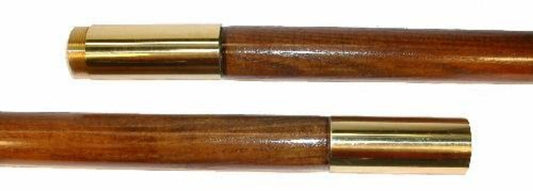 Handcrafted 8-Foot Indoor Flagpole in Brown & Gold - Precision Machined Joint