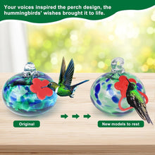 Load image into Gallery viewer, Vibrant Bee-Resistant Hummingbird Feeder with 6 Blue Hanging Balls for Gardens