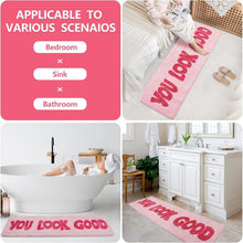 Load image into Gallery viewer, Trendy Plush Pink Bath Rug 20"x60", Super Absorbent with Non-Slip Safety Feature