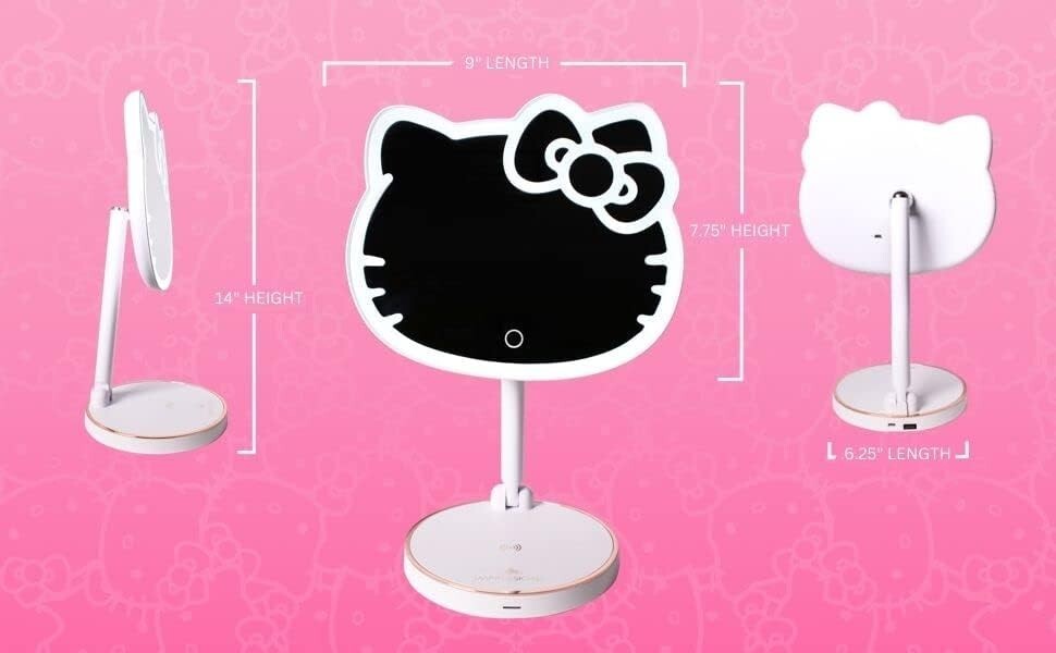 Adorable Hello Kitty Touch Sensor Makeup Mirror with Adjustable LED Brightness