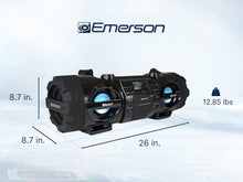 Load image into Gallery viewer, Versatile Portable Bluetooth Stereo System with CD Player and Dual Subwoofers