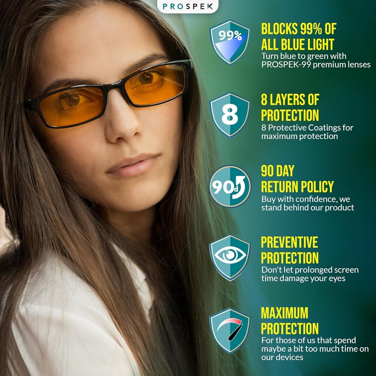 Lightweight Anti-Glare Blue Light Glasses for Men & Women - Vision Enhancement