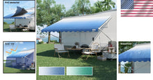 Load image into Gallery viewer, Durable Vinyl Awning Canopy - 14' Blue Fade Replacement for Trailers &amp; Campers
