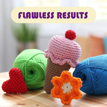 Load image into Gallery viewer, Soft Cotton-Nylon Crochet Yarn for Beginners - 2400 Yards in 24 Colorful Skeins