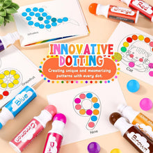 Load image into Gallery viewer, 12 Colors Washable Dot Markers with Activity Books - Safe Art Supplies for Kids